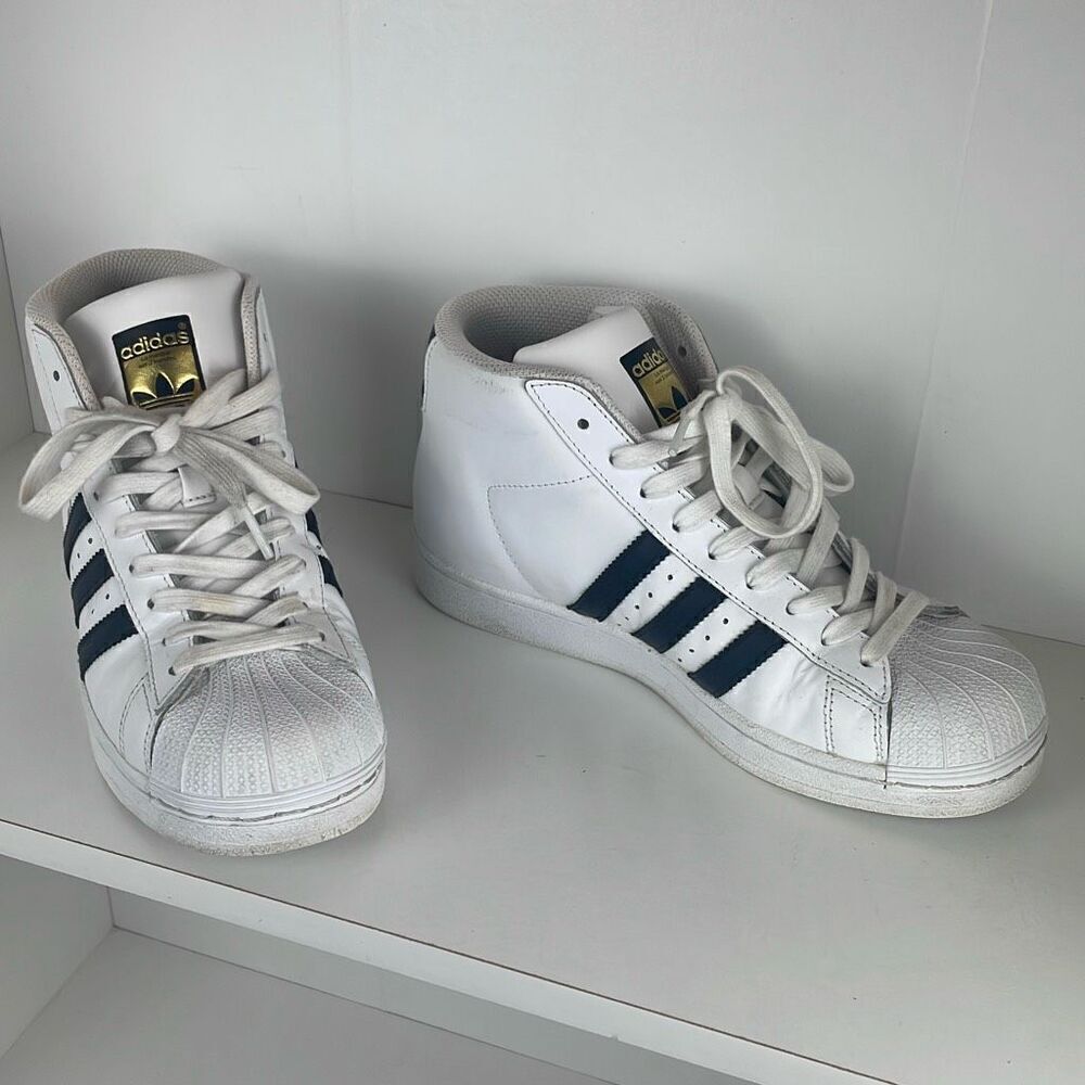 Adidas Pro Model Kids' Unisex Leather High Top Sneakers 6